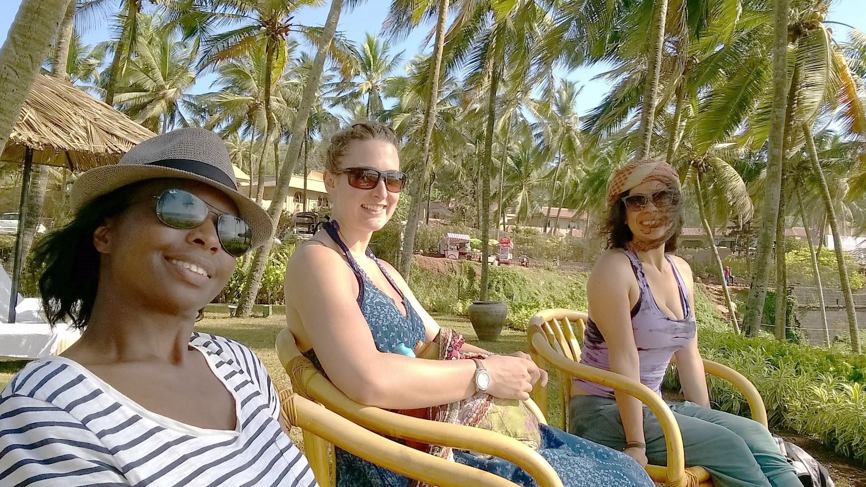Dionne with retreat guests in India